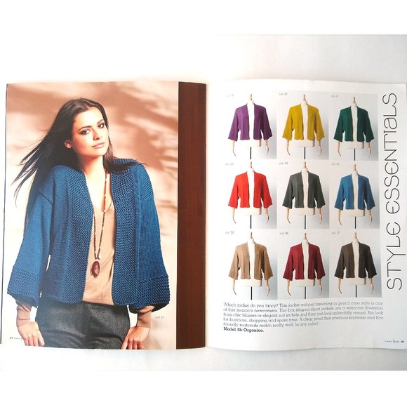 Linea Pura #2 Sweaters Knitting Pattern Book Lana Grossa 15 Designs Fall-Spring - Picture 9 of 12